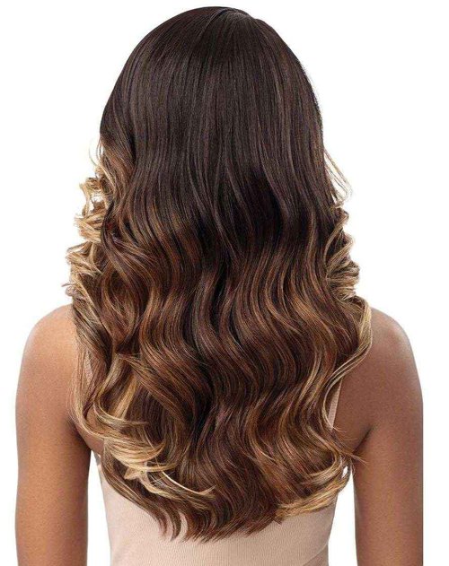 Outre Synthetic Melted Hairline HD Lace Front Wig - BEGONIA (Color:1B Off Black)