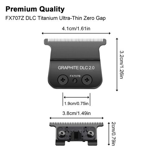 COSYONALL Trimmer Replacement Blade for Babyliss FX787 & FX726 Hair Trimmers,DLC 2.0 Clipper Replacement Blades Compatible with BaByliss Pro Barberology Trimmer Blades
