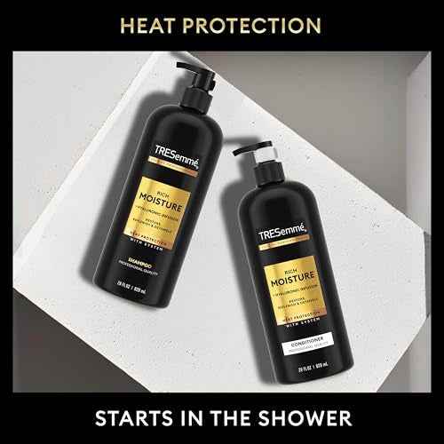 TRESemm? Rich Moisture Shampoo and Conditioner 2 Count Rich Moisture for Dry Hair Formulated With Vitamin E and Biotin 28 oz