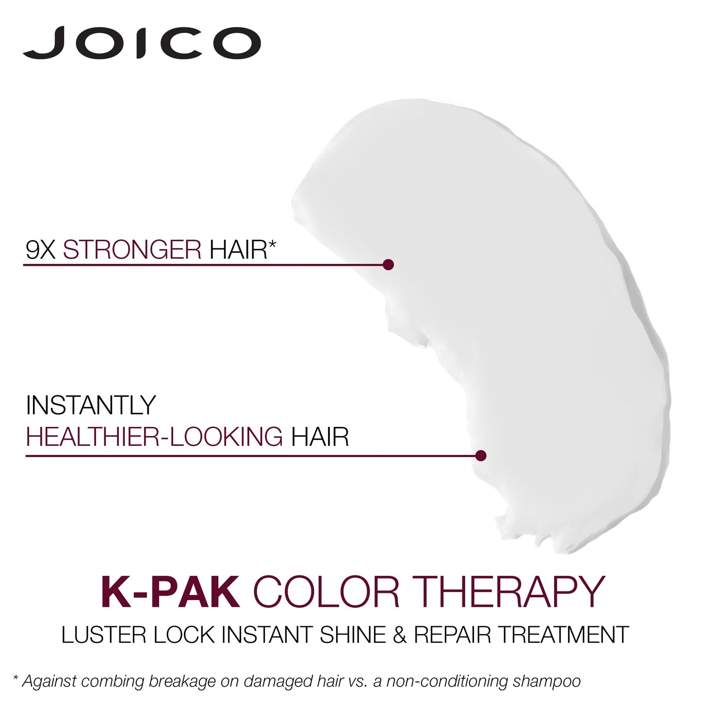 K-PAK Color Therapy Luster Lock Instant Shine & Repair Treatment | For Color-Treated Hair | Boost Color Vibrancy | Repair Breakage | With Keratin & Argan Oil | 8.5 Fl Oz (Pack of 2)