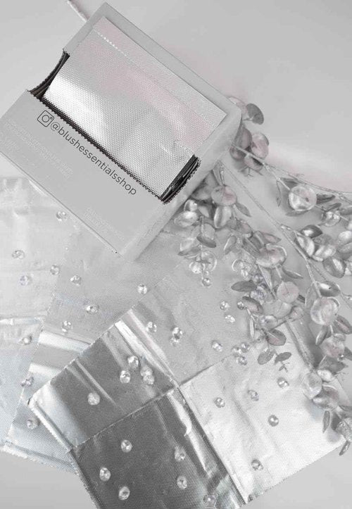 Blush Essentials Hair Salon Pop Up Foils, 5"x10.75", 500 Sheets (6 boxes) - Diamond Texture Pre-Cut Aluminum Foil Sheets for Highlighting & Balayage - Tin Foil for Professional Stylists