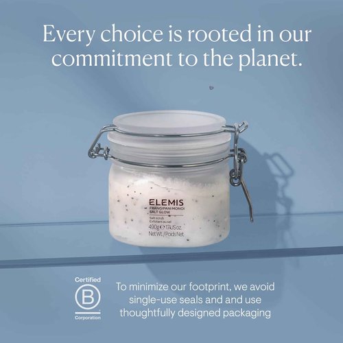 ELEMIS Frangipani Monoi Salt Glow 490g, Tropical Body Scrub To Exfoliate & Hydrate for Radiant Skin