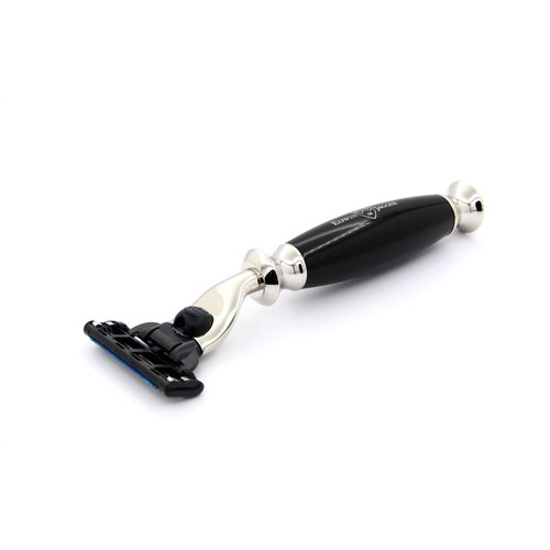 Edwin Jagger Simulated Ebony and Nickel Shaving Set, Black