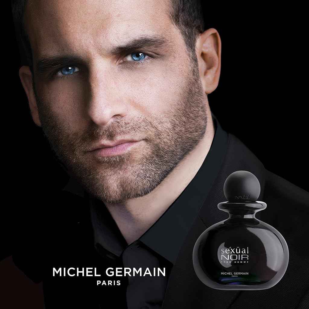 Michel Germain Sexual Noir Pour Homme Eau de Toilette Spray, Top Notes of Italian Bergamot, Crisp Grapefruit, Cardamom, Mysterious Dark Natural Oils, 2.5 Fl Oz