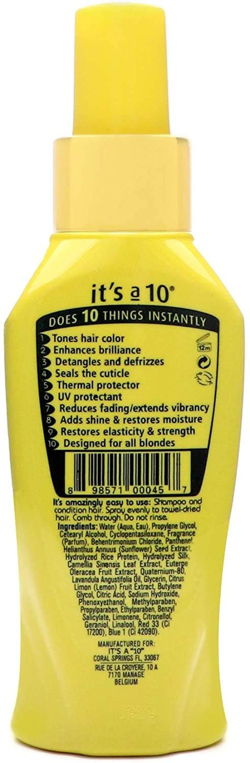it's a 10 Haircare Miracle Leave-In Conditioner for Blondes 4 oz (Pack of 5)