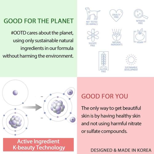 OOTD Intensive Vegan Facial Eye Serum and Cream [5 Pack] Korea All Day Skin Care Solution for Sensitive Skin