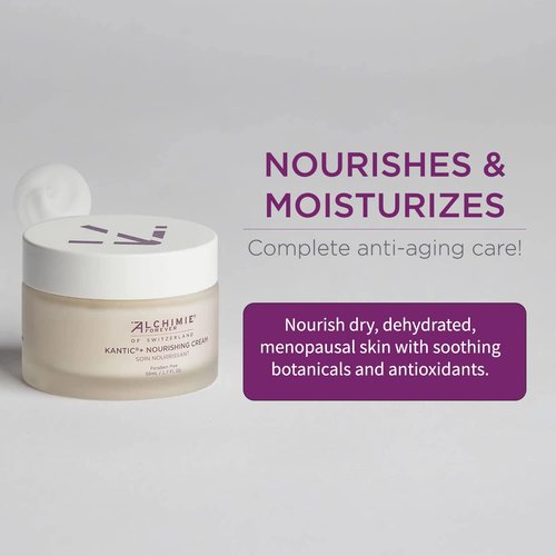 Alchimie Forever Kantic+ Nourishing Cream | Ultra-Nourishing Facial Cream with Jojoba, Vitamin E, European Blueberries and Grape Seeds | Reduces Redness and Deeply Moisturizes | 1.7 fl oz