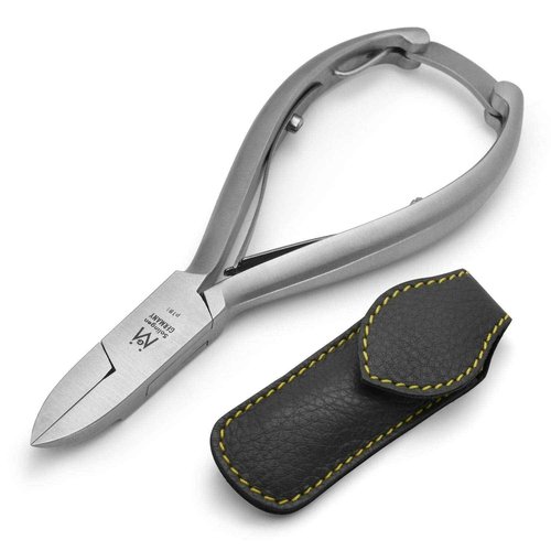Pedicure Ingrown Nippers FINOX Surgical Steel Toe Nail Clippers German Stainless Steel Podiatry Tool in Leather GERmanikure Solingen p127