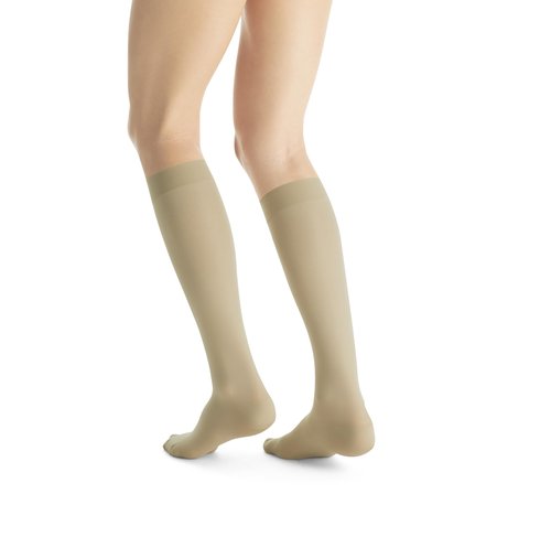 JOBST UltraSheer Knee-High Compression Stockings for Women - Closed Toe - Medical Compression 20-30 mmHg - For Varicose and Spider Veins - Helps Prevent Swelling - Natural, Medium Petite