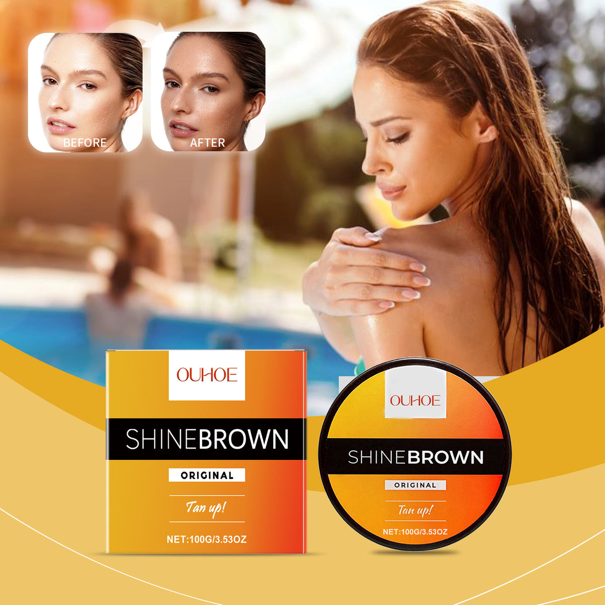 Facial Tanning Cream - 100g Skin Care for Sunless Tanning