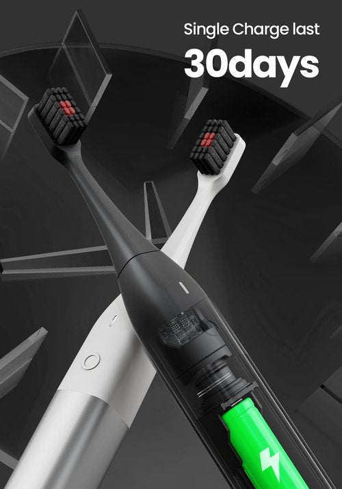 Allegro Luxury Premium Polished Metal Sonic Toothbrush M1,Ivory Gold