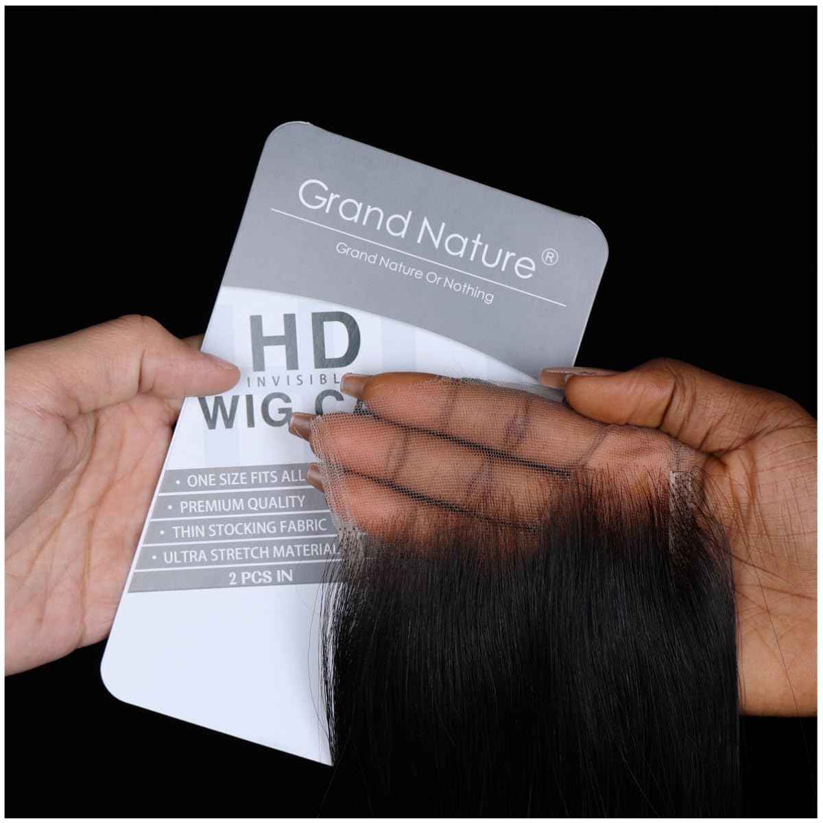 Grand Nature 5x5 HD Lace Closure, Virgin Human Hair Lace Closure Straight, Pre Plucked Natural Hair Line With Bleachable Knots