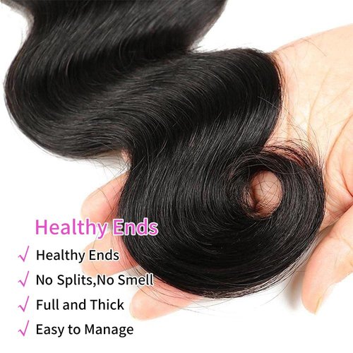 Body Wave Bundles Human Hair (20 22 24Inch) 10A Brazilian Human Hair Bundles Body Wave 3 Bundles 100% Unprocessed Brazilian Virgin Hair Body Wave 3 Bundles Human Hair Extensions Natural Black Color