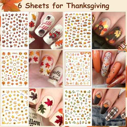 30 Sheets 7 Holiday Nail Art Stickers, Mixed Season Nail Decals Set for All Year, 3D Self-Adhesive Pegatinas U?as Easter 4th of July Halloween Thanksgiving Christmas Valentine's St. Patrick's Day
