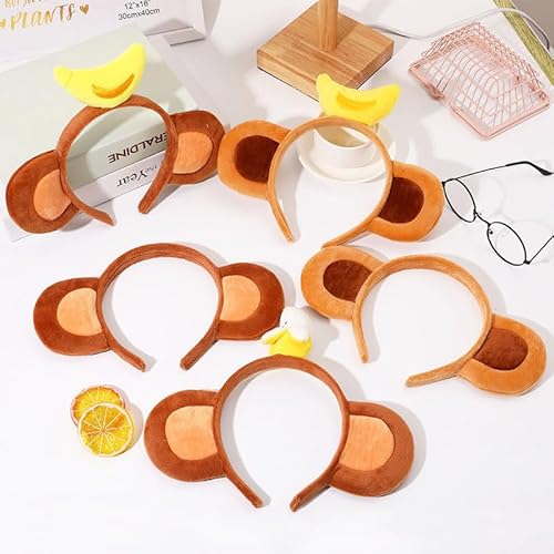 Cute Animal Ears Horns Headband Elastic Hair Hoop Headwear Halloween Christmas Costume Cosplay Accessories