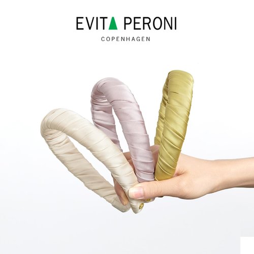 EVITA PERONI Black Mulberry Silk Fabric Wide Hard Hair Wrap Band Headband Accessories for Women-Mustard Green