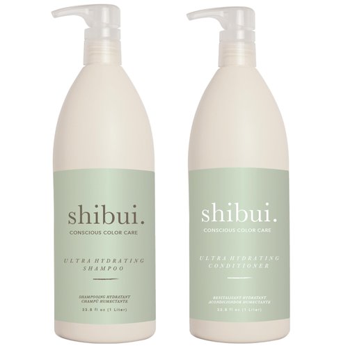 SHIBUI Ultra-Hydrating Shampoo & Conditioner, Gentle Cleansing, Intense Moisture for Medium to Coarse Hair, 33 Fl Oz Ea