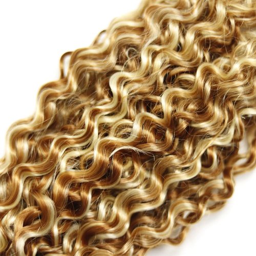 P30613 Highlight 613 Blonde Bundles Human Hair Brown Kinky Curly 3 Bundles 24 26 28 inch Brazilian Unprocessed Virgin Remy Hair Extensions