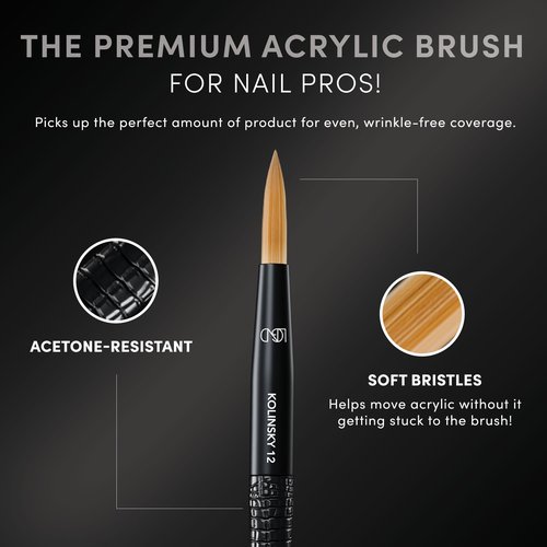 Chaun Legend LGND 100% KOLINSKY Acrylic Brush #12