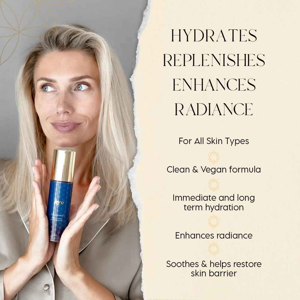 ieró Beauty Lavender, Chamomile & Frankincense Replenishing Facial Mist | Hydrating Toner | Calming, Restorative Hydrolat Essence | Strengthens Skin Barrier & Soothes Redness | Non-Comedogenic, Vegan