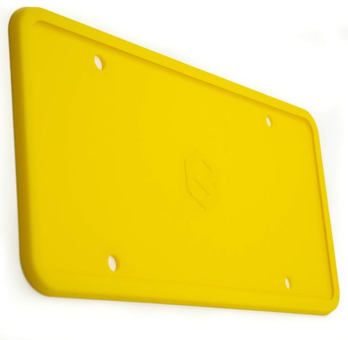 Rightcar Solutions Silicone License Plate Frame | The Original Premium Grade Silicone Car Plate Frame | Rust Proof, Rattle Proof, Weather Proof License Plate Holder (Yellow)