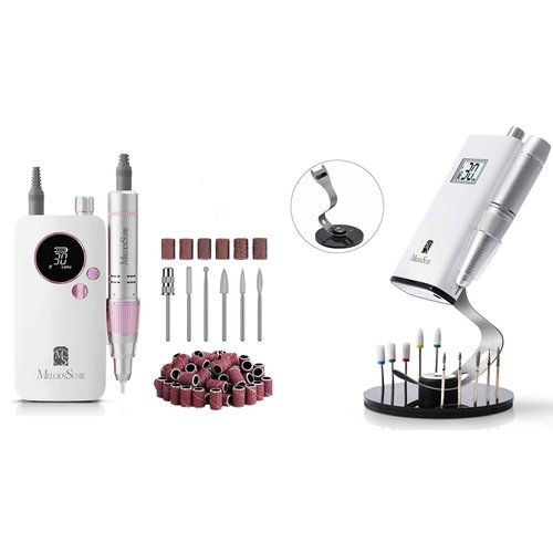 MelodySusie Portable Nail Drill 30000 RPM SC320F with Nail Drill Machine Holder