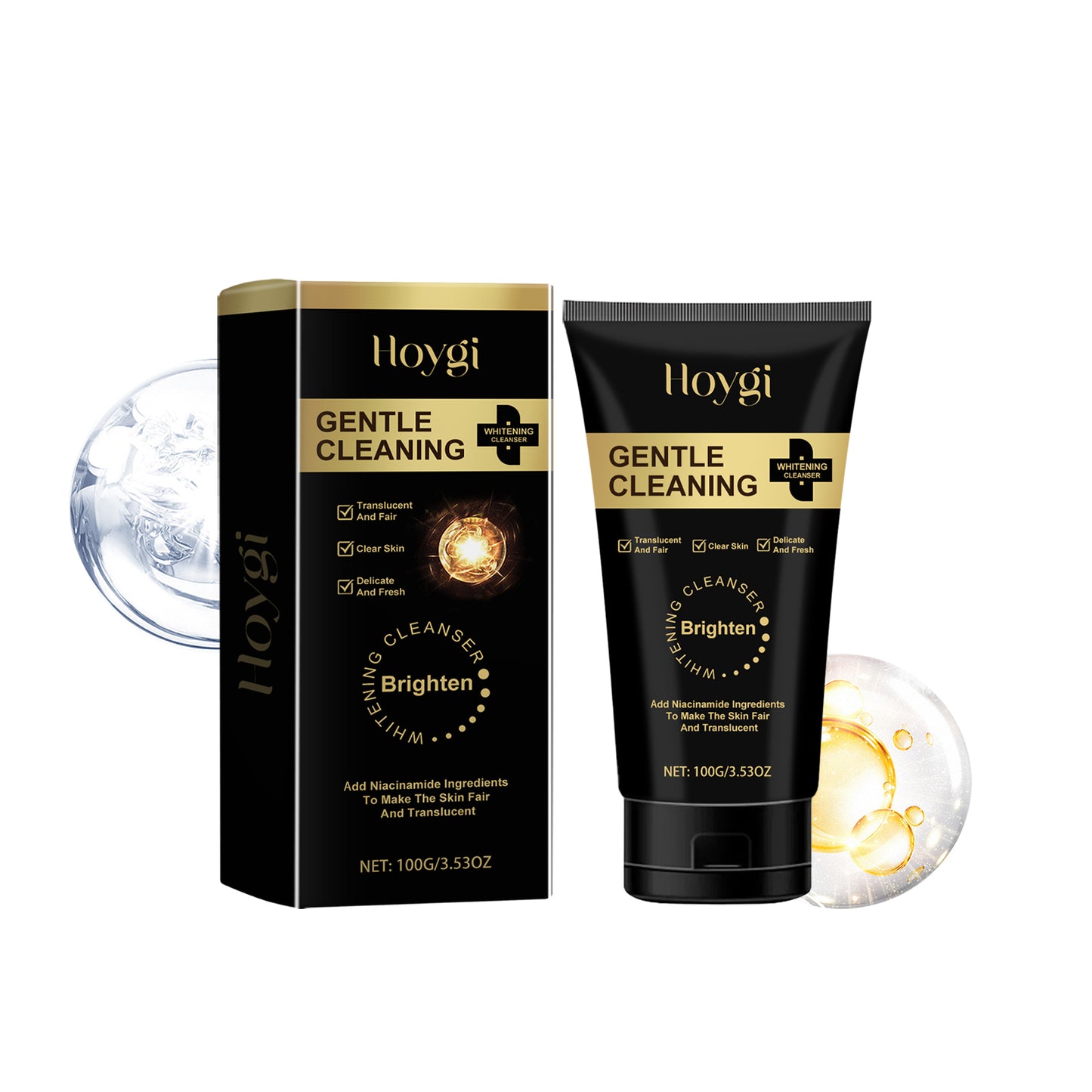 Nicotinamide Brightening Facial Cleanser - Hydrating Pore Deep Cleaning Wash