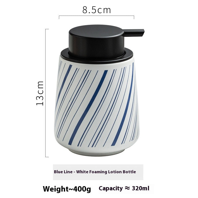 Colorful Ceramic Sparkling Mousse Bottle - Bathroom Storage Container
