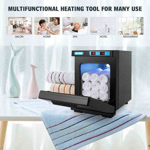 Artist hand Hot Towel Warmer for Spa Facials Salon, 5L Small Hot Towel Warmer Cabinet for Bathroom, Barber Esthetician, and Family Use (5L/Black)