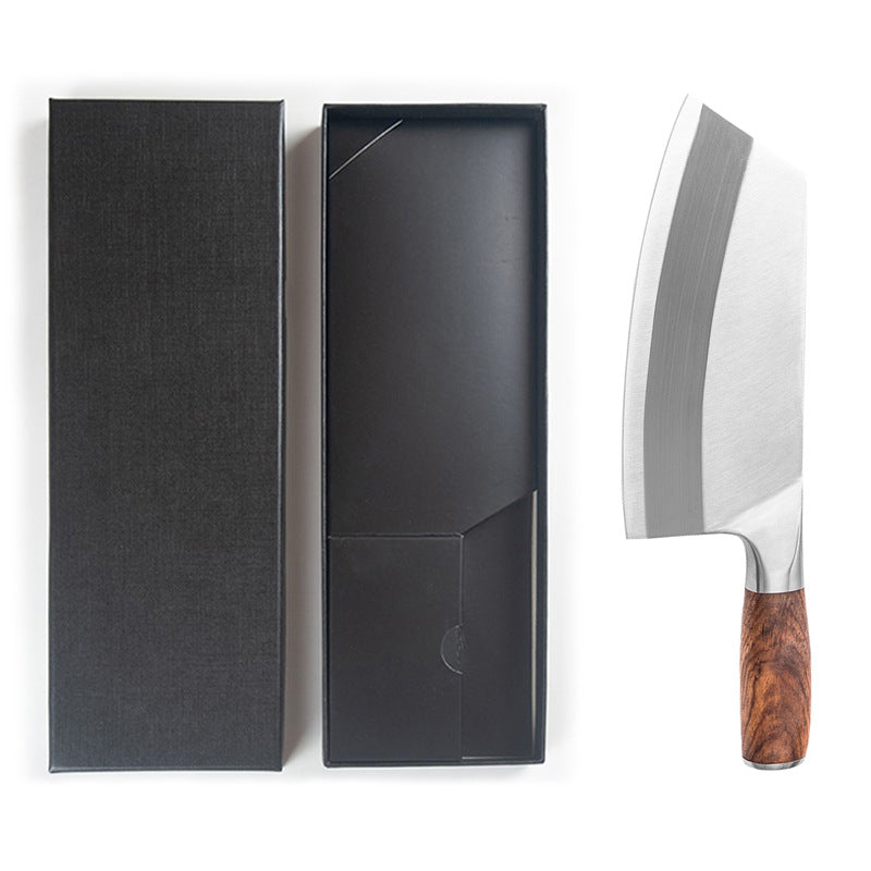 Chef's Kitchen Knife with Wooden Handle and Stainless Steel Blade - Gift Box Included