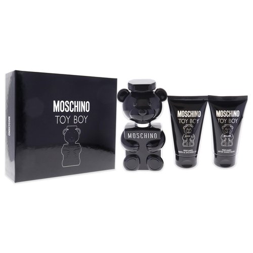 Moschino Toy Boy Men 1.7oz EDP Spray, Bath and Shower Gel, After Shave Balm 3 Pc Gift Set