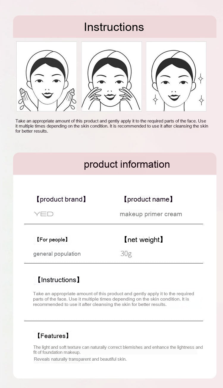 Makeup Primer Milk - Delicate Skin, Poreless Finish, 30g
