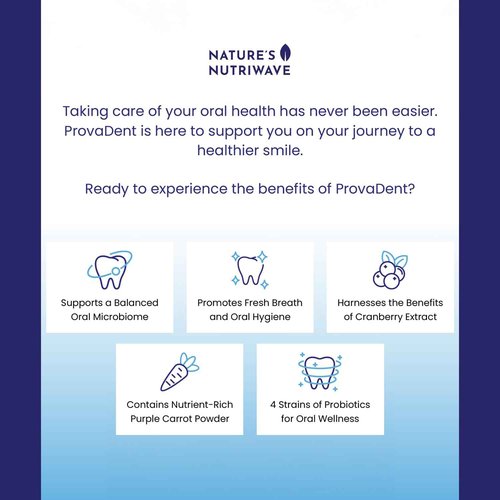 Nature’s NutriWave ProvaDent - Original Formulated Supplements for Teeth and Gums Health | Bad Breath Treatment for Adults | Boosts Oral Health - 100% Natural, Made in USA, 60 Tablets, 3 Month Supply
