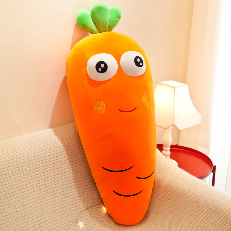 Radish Shape Plush Throw Pillow - Cute Carrot Design, Soft Home Decor