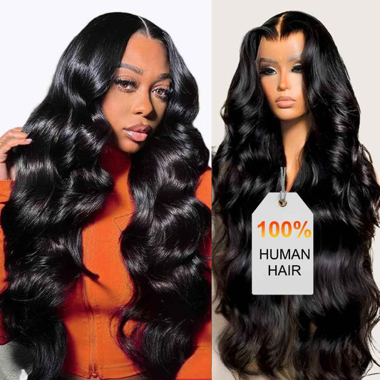 HOT STAR 13x6 Body Wave Lace Front Wigs,100% Real Human Hair [2-year life], HD Human Hair Lace Front Wigs for Black Women Glueless Wig Human Hair Pre Plucked with Baby Hair 26 Inch 200% Density