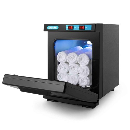 Artist hand Hot Towel Warmer for Spa Facials Salon, 5L Small Hot Towel Warmer Cabinet for Bathroom, Barber Esthetician, and Family Use (5L/Black)