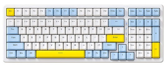Ajazz Mechanical Gaming Keyboard,Hot Swappable Mechanical Keyboard with Numeric Pad,Compact USB Wired Keyboard 100 Keys Double-Shot ABS Keycaps,N-Key Rollover RGB Custom Keyboard for PC Mac(MX Red)