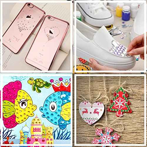 2310 PCS Self Adhesive Rhinestone Gem Stickers for Face Nail Body Makeup Festival,4 Size 14 Sheets Bling Jewels Stickers Earrings for DIY Kids Craft Card Decorations