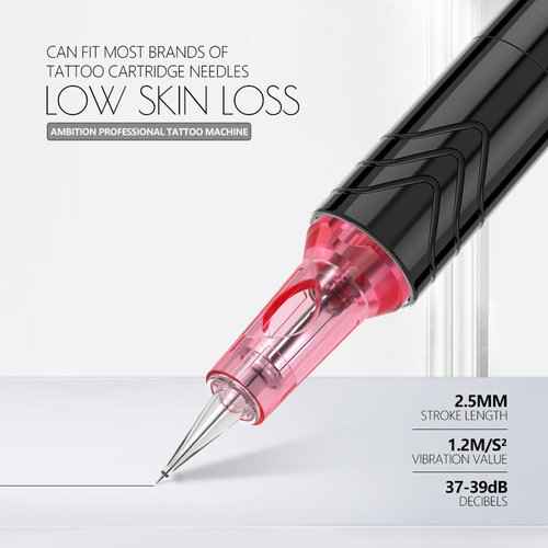 Ambition Rotary Machine Pen Tattoo Cartridge Gun with 1600mAh Touch Screen Tattoo Battery with Coreless Motor Tattoo Equipment Supply for Tattoo Artists