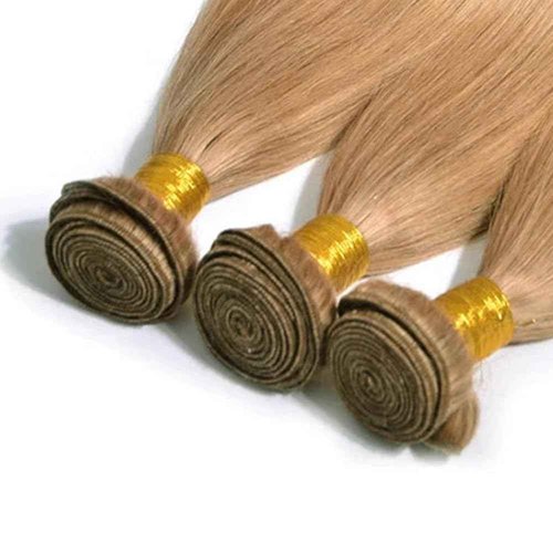 #27 Blonde Bundles Human Hair Straight Bundles 34 34 34 Inch 3 Bundle Unprocessed Brazilian Virgin Hair Honey Blonde Straight Human Hair Extensions 50 Gram Per Bundle