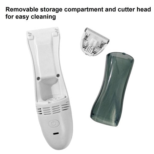 VSTSERIES Vacuum Beard Trimmer for Man,Auto Suction Whisker Mustache Style Clipper,Electric Facial Stubble Haircut Kit,Face Grooming Shaver,Corded Use 12V Powerful Dual Motor,Removable Hair Chamber