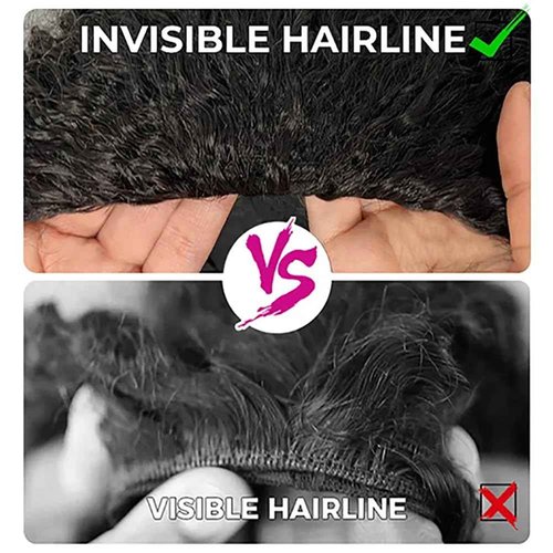 RUI MEI SI Half Wig Human Hair 200% Density Water Wave Glueless Wigs Human Hair 3 In 1 Drawstring Seamless Flip Over with Adjustable String Invisible Hairline Beginner Friendly Headband Wig 16 Inch