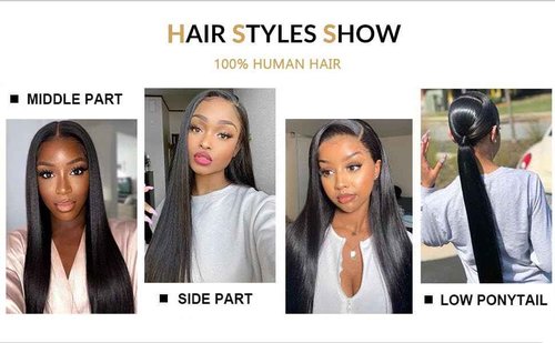 7x7 Transparent Closure Straight 100% Unprocessed Human Hair Virgin Remy Human Hair Free Part Pre-Plucked With Baby Hair Natural Hairline Natural Black Color 20 Inch