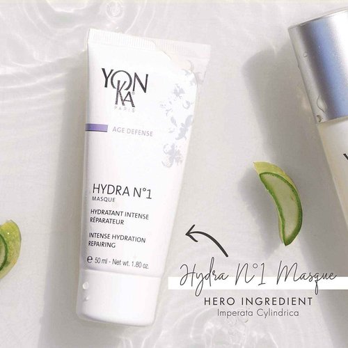 Yonka Hydra No. 1 Masque | Hydrating Face Mask with Vitamin C and Aloe Vera | Overnight Anti-Aging Treatment | For Normal to Dry Skin | Paraben-Free | 1.80 oz