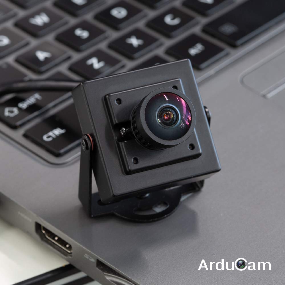 Arducam 1080P Low Light WDR USB Camera Module with Metal Case, 2MP 1/2.8" CMOS IMX291 160 Degree Ultra Wide Angle Mini UVC Webcam Board with Microphone