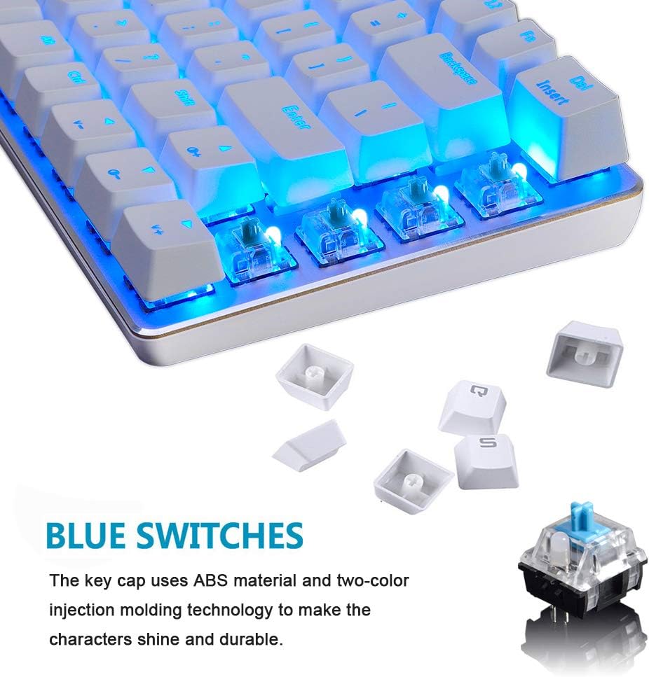 ZIYOU LANG Wired Gaming Keyboard and Mouse Combo,Blue LED Backlit Mechanical Keyboard,12K DPI RGB Ultralight Gaming Mouse,Gaming Mouse Pad for PC Gamer(Macaron Green)