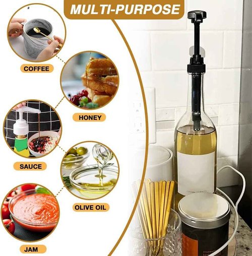 50 Pcs White Coffee Syrup Pump Dispenser, Compatible with 25.4 Oz/750ml Bottles, Great for Home & Coffee Bar Drinking Mixes, Tea, Beverage, Cocktails, Plus Spoons