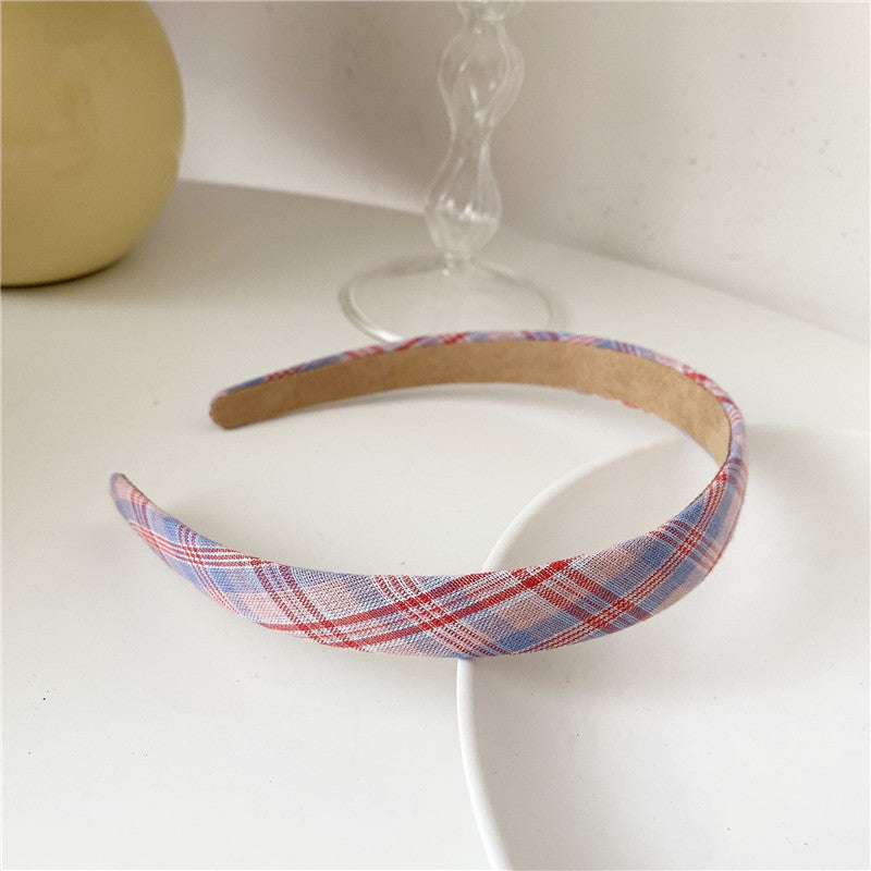 Plaid Flower Fabric Headband