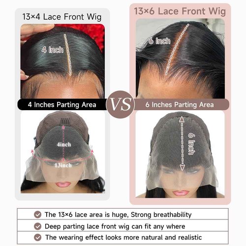 GBUN 13x6 Lace Front Wigs Human Hair 28 Inch Body Wave HD Lace Front Wigs Human Hair Pre Plucked 200 Density with Baby hair Transparent Lace Frontal Wigs for Women Natural Color