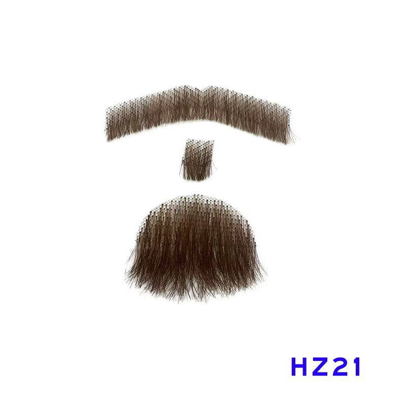 Hand-Woven Fake Beard & Eyebrow Makeup Props for Film & TV
